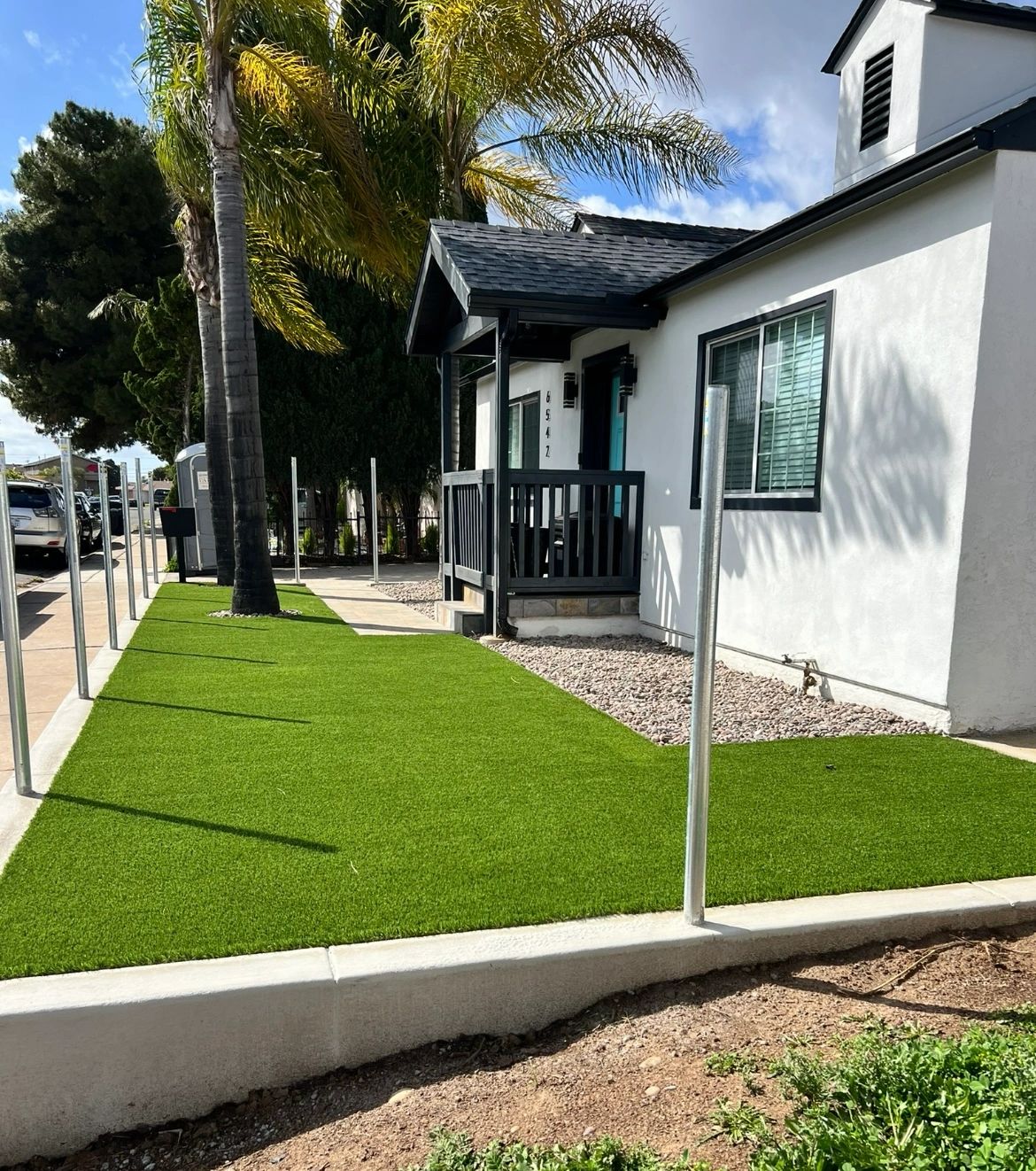 Turf installation service example